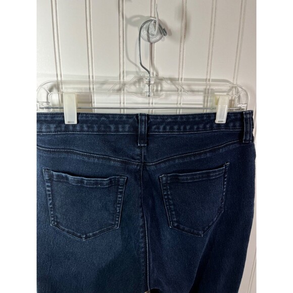 Style and Co Jeans Women Sz 6 Straight Leg Blue Stretch Denim Mid Rise Dark Wash - Picture 6 of 7